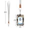 OTVEE Badge Holder PU Leather ID Card Case Wallet with Neck Lanyard and Key Ring Cow Skin