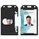 Pawfly 2 Pack 3Card Badge Holder Vertical DoubleSided Plastic Case with Grippers and Thumb Slot Hard Black Card Protector for Offices Schools IDs Credit Cards Drivers Licenses and Passes