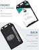 Pawfly 2 Pack 3Card Badge Holder Vertical DoubleSided Plastic Case with Grippers and Thumb Slot Hard Black Card Protector for Offices Schools IDs Credit Cards Drivers Licenses and Passes