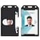 Pawfly 2 Pack 3Card Badge Holder Vertical DoubleSided Plastic Case with Grippers and Thumb Slot Hard Black Card Protector for Offices Schools IDs Credit Cards Drivers Licenses and Passes