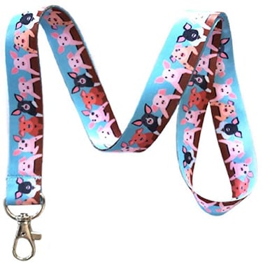 LanyardLanyard Pig Print Lanyard Keychain ID Badge Holder Cute DoubleSided Neck Strap with Lobster Claw Swivel Clasp for Keys Work School Women Men