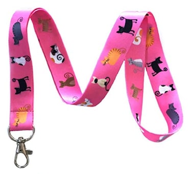 LanyardLanyard Playful Cats Print Lanyard Keychain ID Badge Holder Soft Neck Strap for Keys Work School Cat Lovers