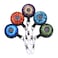 Purida Badge Reel Badge Clip Retractable on ID Card Holder Nurse Badge Reel 5 Assorted Patterns Deco 5 Pack Animal Eyes Iris