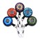 Purida Badge Reel Badge Clip Retractable on ID Card Holder Nurse Badge Reel 5 Assorted Patterns Deco 5 Pack Animal Eyes Iris