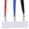 SFS BLANK PVC Polymer Card Name Badge Sublimation Heat Press Transfer Thermal Personalized with Lanyard Black 10 Pieces