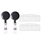 PZRT 2 Set of Transparent PC Card Badge Holder for Swipe ID Cards Heavy Duty Frosted Polycarbonate Plastic Clamp Grippers