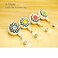 Qinsuee Graffiti Sunflower Retractable Badge Holder with Alligator Clip 24 inch Retractable Cord ID Badge Reel 5 Pack