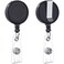 QREEL Badge Reel Retractable Badge Holder with Belt Clip for ID Name Card Black 2 Pack