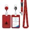 KEATOU Red Spider Web Badge Holder Reel Lanyard ID Card Badge Holder Retractable Name Tag Clips Funny Nurse Teacher Office Student Gifts