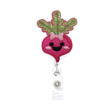ReelFun Dietitian Vegetable Calcium Food Retractable Badge Reel ID Tag Nurses Badge Holder