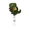 ReelFun Dinosaur OT Occupational Therapist Retractable Badge Reel ID Tag Nurse Gift