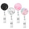 Knocent Retractable Badge Holder Nursing Badge Reel with Alligator ClipCute Badge Clip on ID Card Holders Marble 4pack