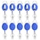 moeverEX Retractable Badge Holder with Carabiner Reel Clip and Key Ring for ID Card Key Keychain Holders Blue 10 Pieces