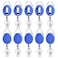 moeverEX Retractable Badge Holder with Carabiner Reel Clip and Key Ring for ID Card Key Keychain Holders Blue 10 Pieces