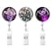 Anffilona Retractable ID Badge HolderNurse Badge Reels with ClipName Card Holders for Office Worker Doctor Nurse3 Pack Butterfly