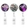 Anffilona Retractable ID Badge HolderNurse Badge Reels with ClipName Card Holders for Office Worker Doctor Nurse3 Pack Butterfly