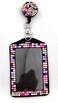 ALL in Rhinestone Lanyard Bling Crystal Badge Reel Card Holder for Business Id Card Colorful