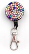 ALL in Rhinestone Lanyard Bling Crystal Badge Reel Card Holder for Business Id Card Colorful