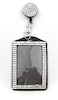 ALL in Rhinestone Lanyard Bling Crystal Badge Reel Card Holder for Business Id Card White