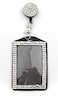 ALL in Rhinestone Lanyard Bling Crystal Badge Reel Card Holder for Business Id Card White
