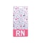 Skaworth Designs RN Medical Print Badge Buddy for Badge Reels ID Holder for Nurses Hospitals Doctors and Office Staff