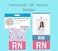 Skaworth Designs RN Medical Print Badge Buddy for Badge Reels ID Holder for Nurses Hospitals Doctors and Office Staff