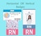 Skaworth Designs RN Medical Print Badge Buddy for Badge Reels ID Holder for Nurses Hospitals Doctors and Office Staff