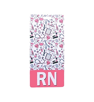 Skaworth Designs RN Medical Print Badge Buddy for Badge Reels ID Holder for Nurses Hospitals Doctors and Office Staff