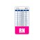 Scrubs and RN Nurse Badge Buddy wPink Border Vertical