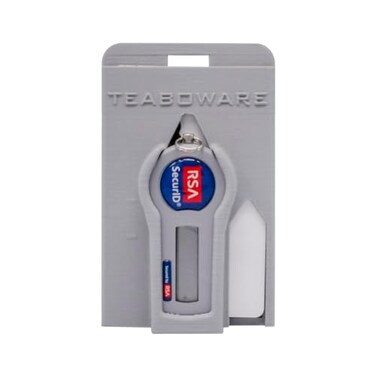 TeaboWare RSA Token Double Badge Holder Double SilverGray