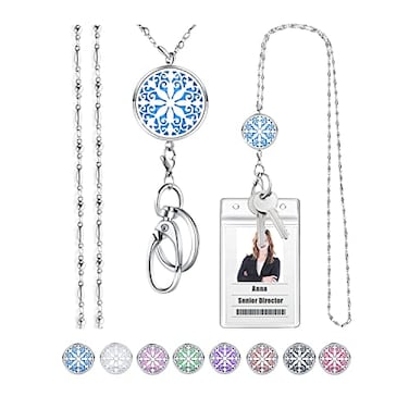 SAM & SAM LORI Retractable Lanyards for Id Badges Keys Women Cute Employee Teacher Appreciation Gifts Badge Holder Reel Lanyard 3bNonretractableMandala