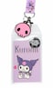 Bioworld Sanrio Kuromi ID Badge Holder Lanyard wRubber Pendant and Collectible Sticker