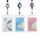 SJZBIN 50pcs Clear ID Badge Holder Plastic Badge Strap with Snap and Eyelet Vinyl Badge Clip Transparent Identification Card Holder Name Card Cord