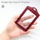 Teskyer 2 Pack Double Sided Clear Badge Holder with Lanyard PU Leather ID Badge Name Card Holder with Stainless Steel JHook Nylon Lanyard for Work School Metro Access Wine Red
