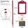 Teskyer 2 Pack Double Sided Clear Badge Holder with Lanyard PU Leather ID Badge Name Card Holder with Stainless Steel JHook Nylon Lanyard for Work School Metro Access Wine Red
