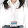 Teskyer Badge Holder with Lanyard Leather ID Name Badge Card Holder with Lanyard for ID Badges Horizontal Rose Gold