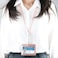 Teskyer Badge Holder with Lanyard Leather ID Name Badge Card Holder with Lanyard for ID Badges Horizontal Rose Gold