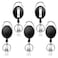 Teskyer Badge Reel 5 Pack Retractable Badge Holders with Carabiner Belt Clip and Key Ring for ID Card Holder and Keychain
