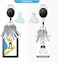 Teskyer Badge Reel 5 Pack Retractable Badge Holders with Carabiner Belt Clip and Key Ring for ID Card Holder and Keychain