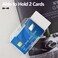 Teskyer Hard Plastic ID Badge Holder Heavy Duty High Clear PC Material Holds 2 Cards Suitable for Name Work IDs Credit Cards Access Cards Horizontal 2 Pack