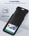 Uniclife 6 Pack Sliding ID Badge Holder Hard Black Vertical Plastic Card Case Protector Pouch with Clear Window for Office School ID Credit Cards Proximity Key Cards Drivers Licenses and Passes