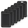 Uniclife 6 Pack Sliding ID Badge Holder Hard Black Vertical Plastic Card Case Protector Pouch with Clear Window for Office School ID Credit Cards Proximity Key Cards Drivers Licenses and Passes
