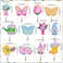 Whaline 12Pcs Spring Felt Badge Reel Holders for Nurse Summer Gnome Butterfly Flower Retractable Name ID Badge Reel with Clip for Teacher Students Doctor