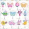 Whaline 12Pcs Spring Felt Badge Reel Holders for Nurse Summer Gnome Butterfly Flower Retractable Name ID Badge Reel with Clip for Teacher Students Doctor