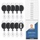 Will Well ID Badge Holders with Clip and Keyring Vertical Clear Plastic 358 x 252 Sleeves Fit Up to 3 Cards Retractable 24 UHMWPE Fiber Pull Cords for Easy Access 10Pack Black Reels