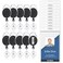 Will Well ID Badge Holders with Clip and Keyring Vertical Clear Plastic 358 x 252 Sleeves Fit Up to 3 Cards Retractable 24 UHMWPE Fiber Pull Cords for Easy Access 10Pack Black Reels