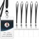WILLIZTER Clear ID Badge Holder with Lanyard Water Proof Vertical Display Identification Card Name Card Protector with Zipper Resealable Nametag Holder Black6pcs