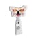 WIRESTER Retractable Badge Reel ID Holder with Alligator Clip for Office Worker Medical Staffs Student Red Pembroke Welsh Corgi Dog