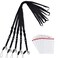 Wisdompro 5 Sets Lanyard Badge Holder School Supply Vertical Clear Heavy Duty Ziplock PVC ID Card Holder with 23 Inch Adjustable Polyester Detachable Neck Lanyard Strap for College Office Black