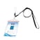 Wisdompro 5 Sets Lanyard Badge Holder School Supply Vertical Clear Heavy Duty Ziplock PVC ID Card Holder with 23 Inch Adjustable Polyester Detachable Neck Lanyard Strap for College Office Black
